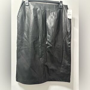Saks Fifth Avenue faux leather skirt. Size medium. Brand new with tag